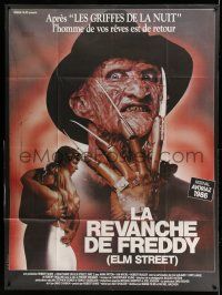 1g751 NIGHTMARE ON ELM STREET 2 French 1p '86 wild completely different close up of Freddy!