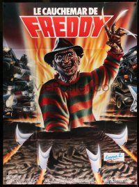 1g752 NIGHTMARE ON ELM STREET 4 French 1p '89 different art of Englund as Freddy Krueger by Melki!