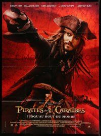 1g772 PIRATES OF THE CARIBBEAN: AT WORLD'S END French 1p '07 Johnny Depp as Captain Jack Sparrow!