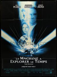 1g877 TIME MACHINE French 1p '02 Guy Pearce, Samatha Mumba, Jeremy Irons, H.G. Wells sci-fi!