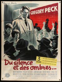 1g885 TO KILL A MOCKINGBIRD French 1p '62 different Grinsson art of Gregory Peck, Harper Lee!