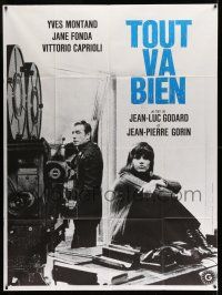 1g888 TOUT VA BIEN French 1p '72 Montand & Jane Fonda by movie camera, Jean-Luc Godard!