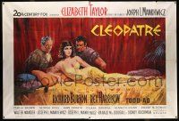 1g361 CLEOPATRA French 2p '63 Elizabeth Taylor, Richard Burton, Rex Harrison, Howard Terpning art!