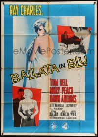 1g238 BLUES FOR LOVERS Italian 1p '66 different art of sexy blonde Mary Peach, Ballad in Blue!