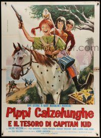 1g312 PIPPI CALZELUNGHE E IL TESORO DI CAPITAN KID Italian 1p '74 Piovano art of Pippi Longstocking