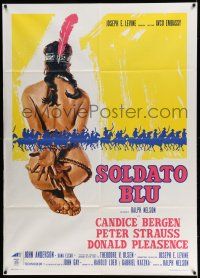 1g325 SOLDIER BLUE Italian 1p R80s different art of bound naked Native American woman!