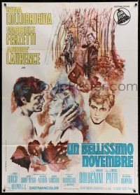 1g331 THAT SPLENDID NOVEMBER Italian 1p '68 art of sexy Gina Lollobrigida, Un Bellissimo Novembre!