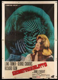 1g195 BIG CUBE Italian 2p '69 George Chakiris, Lana Turner on LSD, wild hallucination image!