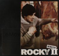 1g045 ROCKY II promo brochure '79 Sylvester Stallone boxing sequel, folds out into a color poster!