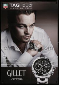 1g010 LEONARDO DICAPRIO 35x51 Swiss advertising poster '00s selling TAGHeuer watches for Gillet!