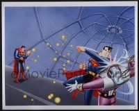 1g009 SUPERMAN static cling poster '90s cool cartoon images from the animated series!