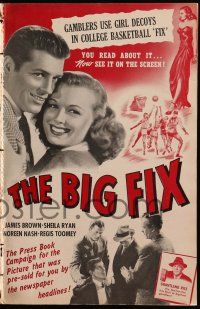 1g054 BIG FIX pressbook '47 gamblers use girl decoys in college basketball fix!