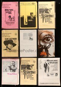 1h069 LOT OF 15 UNFOLDED CUT PRESSBOOKS '60s-70s advertising images from a variety of movies!