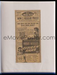 1h074 LOT OF 2 FAN SCRAPBOOKS OF 1940-1950 MOVIE NEWSPAPER ADS '40-50 including Citizen Kane!