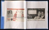 1h079 LOT OF 1 FAN SCRAPBOOK OF 1940 MAGAZINE ADS '40 product ads for Pepsi, Dentyne & more!