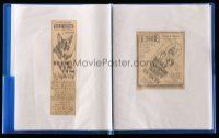 1h083 LOT OF 1 FAN SCRAPBOOK OF RIN-TIN-TIN NEWSPAPER ADS '25-47 great images of the canine star!