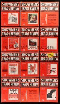 1h101 LOT OF 13 1950 SHOWMEN'S TRADE REVIEW EXHIBITOR MAGAZINES '50 cool movie images & info!