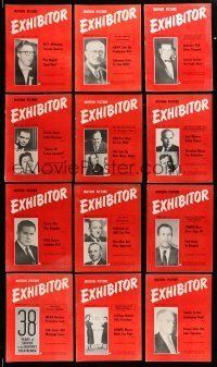 1h103 LOT OF 18 1956 EXHIBITOR EXHIBITOR MAGAZINES '56 filled with cool movie images & info!