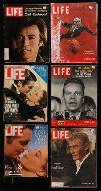 1h134 LOT OF 7 LIFE MAGAZINES '59-91 Clint Eastwood, Gone with the Wind, Liz Taylor & more!