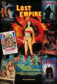 1h184 LOT OF 7 FOLDED VIDEO POSTERS '80s great images from a variety of different movies!