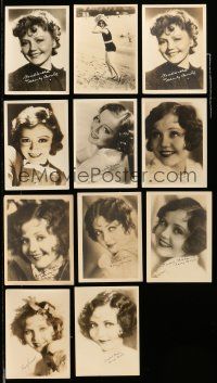 1h218 LOT OF 11 NANCY CARROLL DELUXE 5X7 FAN PHOTOS WITH FACSIMILE SIGNATURES '20s great images!