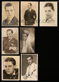 1h216 LOT OF 7 RAMON NOVARRO DELUXE 5X7 FAN PHOTOS WITH FACSIMILE SIGNATURES '20s great images!