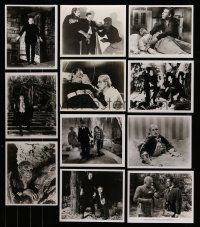 1h319 LOT OF 11 REPRO HORROR 8X10 STILLS '80s Frankenstein, Dracula, Wolfman & Mummy!