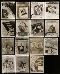 1h312 LOT OF 15 8X10 REPRO STILLS OF SHEET MUSIC COVERS '60s images of movie stars & musicians!