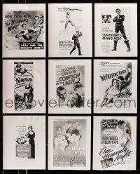 1h281 LOT OF 9 1950S RE-RELEASE ARTWORK 8X10 STILLS FROM SAM GOLDWYN MOVIES R50s poster images!