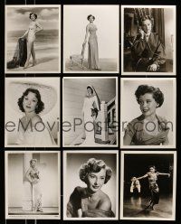 1h277 LOT OF 9 PRETTY WOMEN 8X10 STILLS '40s-50s close up & full-length portraits of lovely ladies!