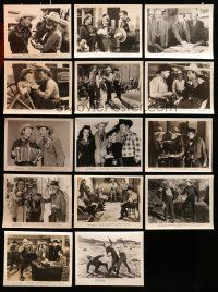 1h265 LOT OF 14 ROY ROGERS 8X10 STILLS '40s-50s great scenes from a variety of cowboy movies!