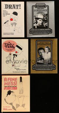1h166 LOT OF 5 HARDCOVER AND SOFTCOVER BOOKS '60s-70s Casablanca, W.C. Fields, Hirschfeld & more!