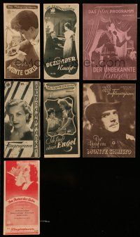 1h195 LOT OF 7 1940S GERMAN PROGRAMS FOR FRENCH MOVIES '40s rare items from after World War II!