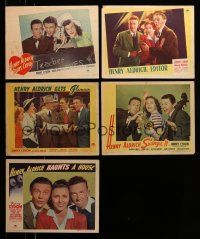 1h054 LOT OF 5 HENRY ALDRICH LOBBY CARDS '40s great images of Jimmy Lydon & his co-stars!