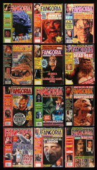 1h127 LOT OF 12 FANGORIA MAGAZINES '90s filled with great horror movie images & articles!