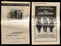 1h072 LOT OF 2 CUT PRESSBOOKS '70s advertising for Bonnie & Clyde + The Long Riders!