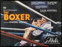 1j099 BOXER British quad '77 Bokusa, cool different boxing ring art of bloodied fighter!