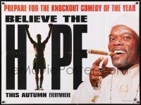1j106 GREAT WHITE HYPE teaser British quad '96 Samuel L Jackson, Goldblum, Foxx, Wayans, boxing!