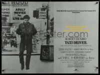 1j118 TAXI DRIVER British quad '76 classic c/u of Robert De Niro walking, Martin Scorsese!