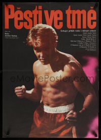 1j043 FISTS IN THE DARK Czech 23x32 '86 Pesti Ve Time, Marek Vasut, great image of boxer!