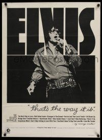 1j769 ELVIS: THAT'S THE WAY IT IS Danish '70 great image of Presley singing on stage!