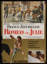 1j819 ROMEO & JULIET Danish '69 Franco Zeffirelli's version of William Shakespeare's play!