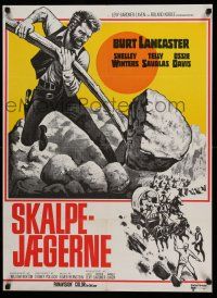 1j825 SCALPHUNTERS Danish '68 great art of Burt Lancaster & Ossie Davis in ambush!