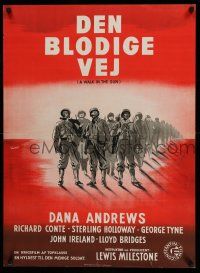 1j846 WALK IN THE SUN Danish '50 WWII soldiers Dana Andrews & Richard Conte, Wenzel art!
