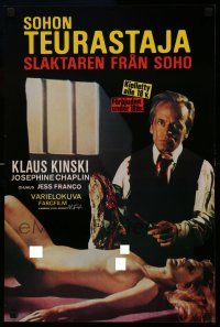 1j202 JACK THE RIPPER Finnish '80 Jess Franco, Klaus Kinski, cool sexy horror image!