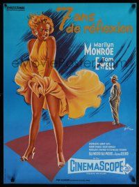 1j033 SEVEN YEAR ITCH French 23x31 R70s Billy Wilder, great sexy art of Marilyn Monroe!