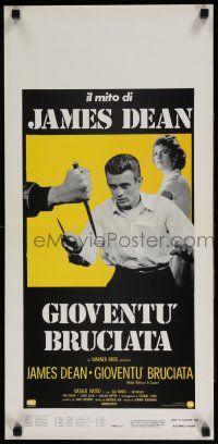 1j152 REBEL WITHOUT A CAUSE Italian locandina R70s James Dean was a bad boy from a good family!