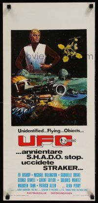 1j167 UFO ANNIENTARE SHADO STOP UCCIDETE STRAKER Italian locandina '74 cool different art by Mos!
