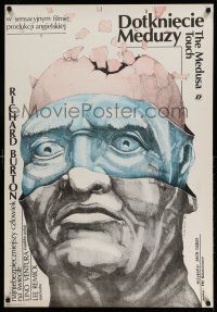 1j423 MEDUSA TOUCH Polish 27x39 '86 Richard Burton is the man with telekinesis, Kalkus art!