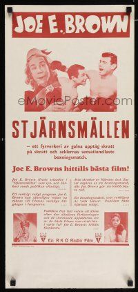 1j071 WHEN'S YOUR BIRTHDAY Swedish stolpe '37 Marian Marsh, wacky Joe E Brown as fortuneteller!